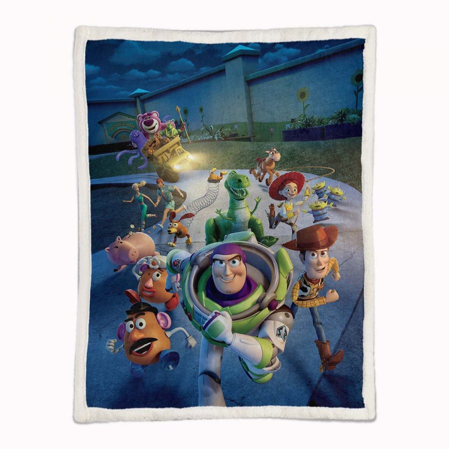 Toy Story Buzz Lightyear Woody Alle Charaktere 01 Decke - Fleecedecke – Bild 2
