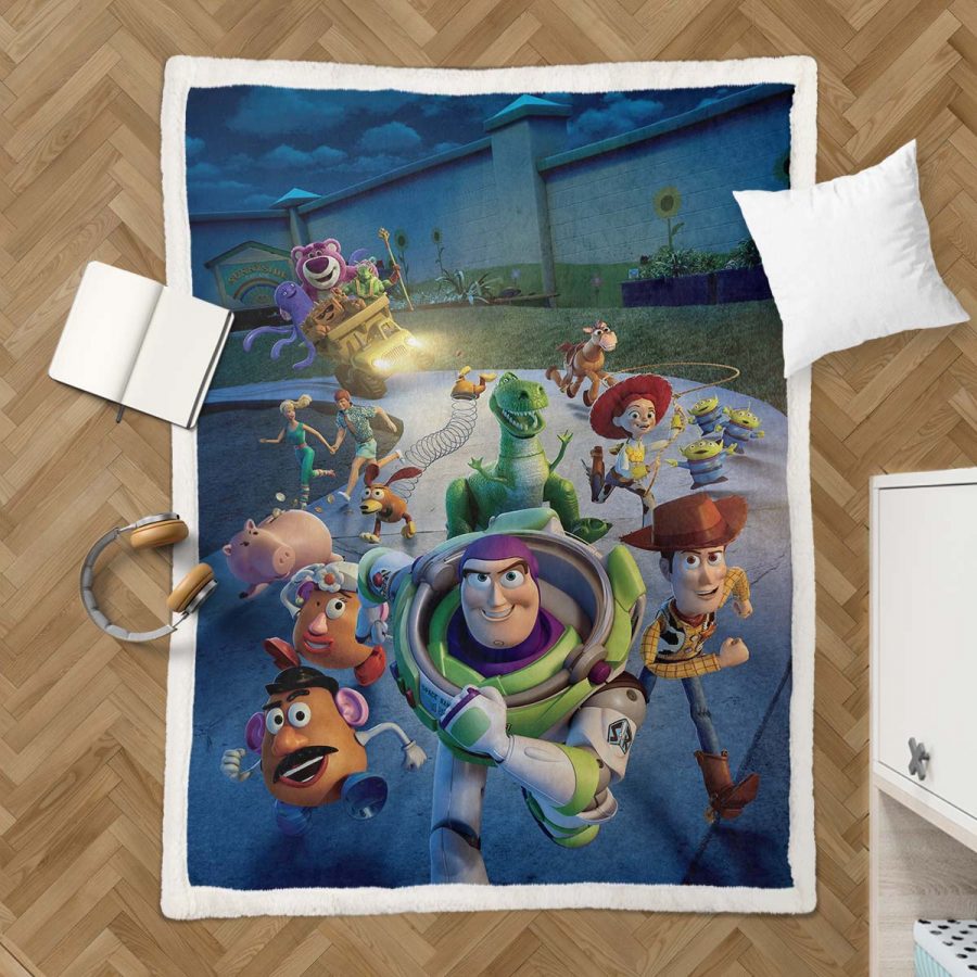 Toy Story Buzz Lightyear Woody Alle Charaktere 01 Decke - Fleecedecke – Bild 3