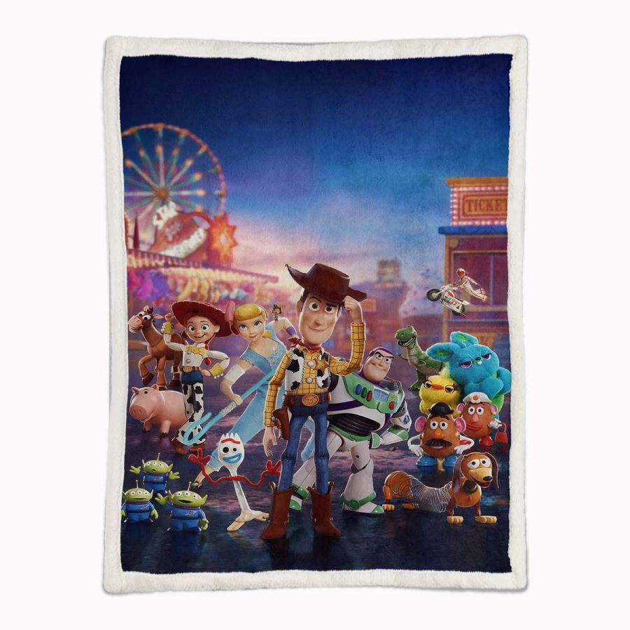 Toy Story Buzz Lightyear Woody Alle Charaktere 02 Decke - Fleecedecke – Bild 2
