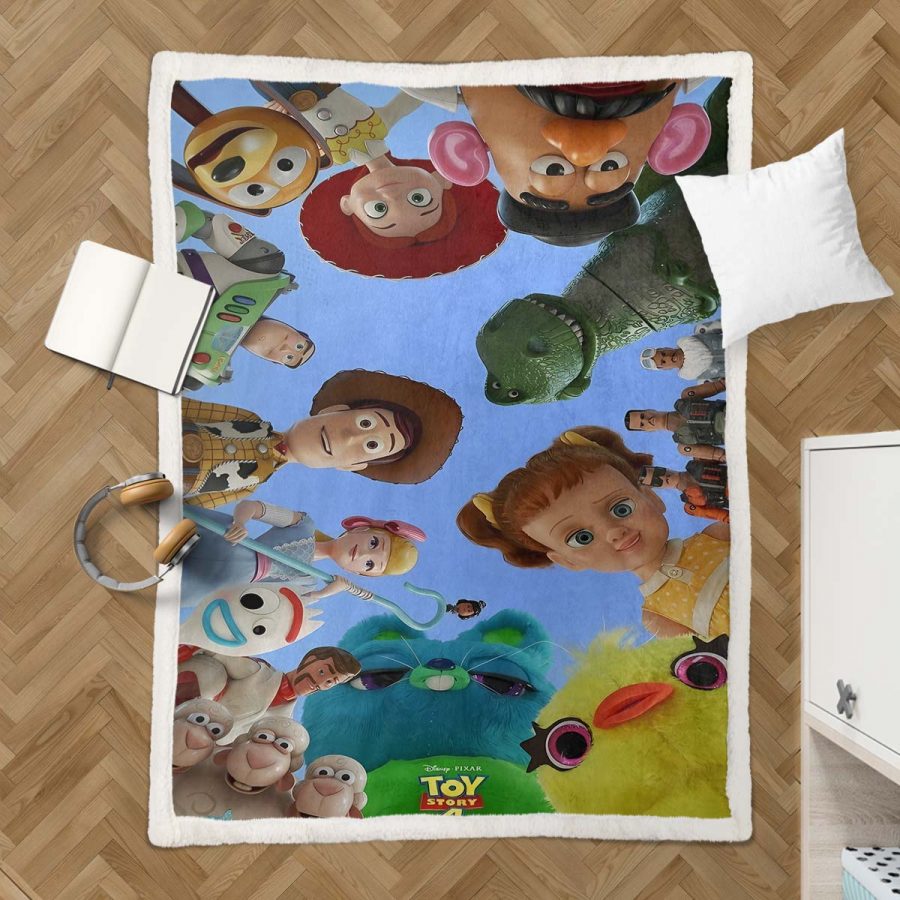 Toy Story Buzz Lightyear Woody Alle Charaktere 03 Decke - Fleecedecke – Bild 3