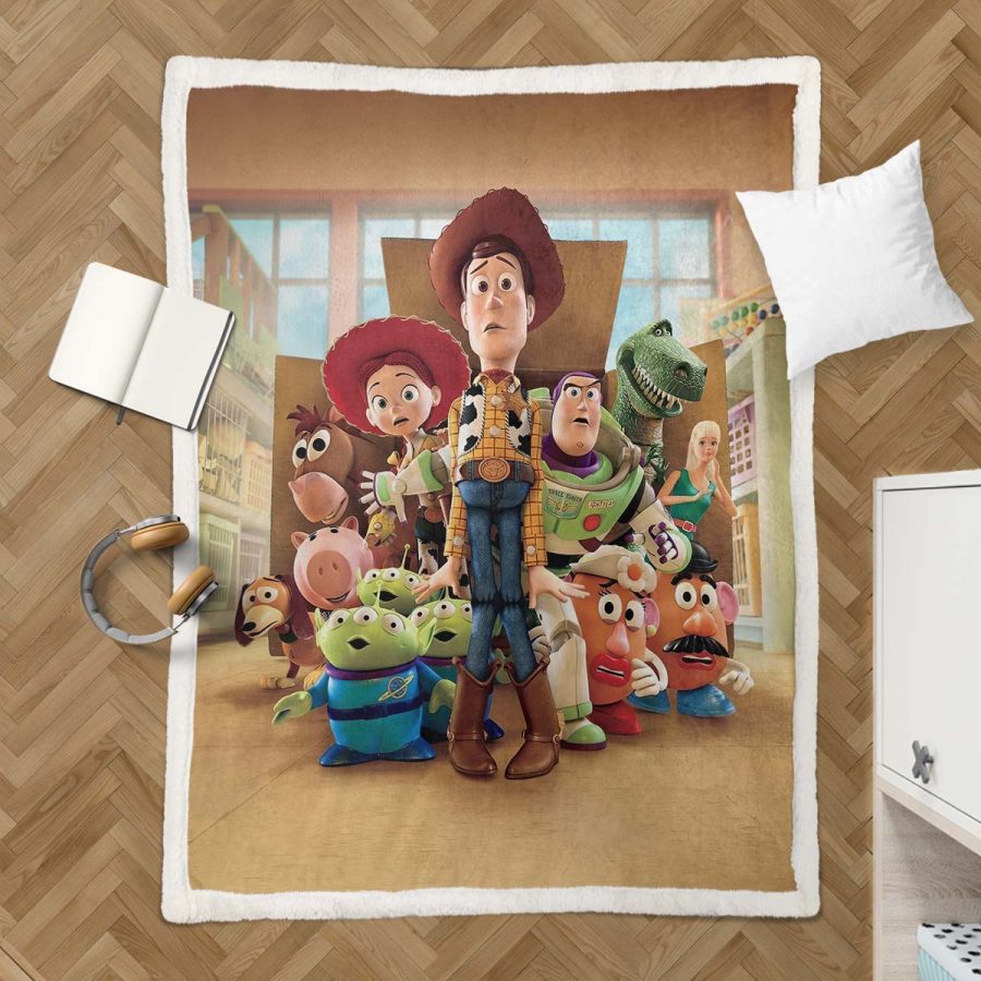 Toy Story Buzz Lightyear Woody Alle Charaktere 04 Decke - Fleecedecke – Bild 3
