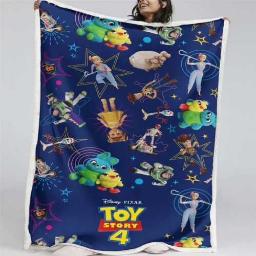 Toy Story Buzz Lightyear Woody Alle Charaktere 07 Decke - Fleecedecke