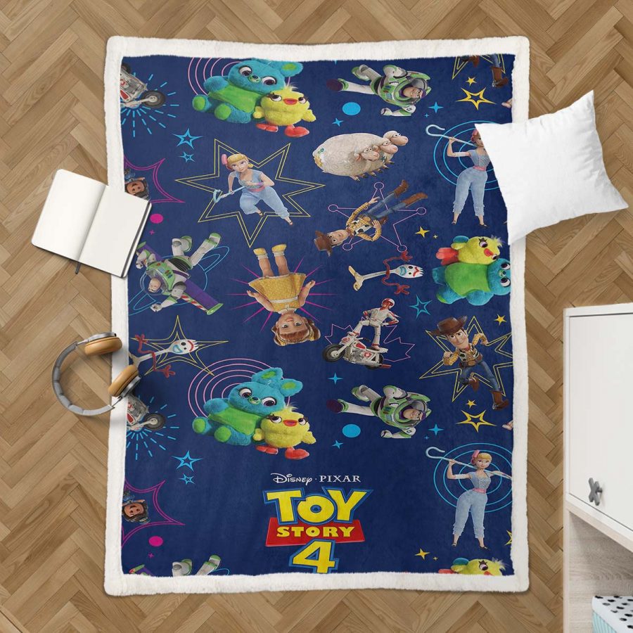 Toy Story Buzz Lightyear Woody Alle Charaktere 07 Decke - Fleecedecke – Bild 3