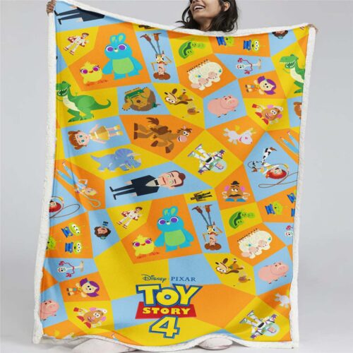 Toy Story Buzz Lightyear Woody Alle Charaktere 09 Decke - Fleecedecke