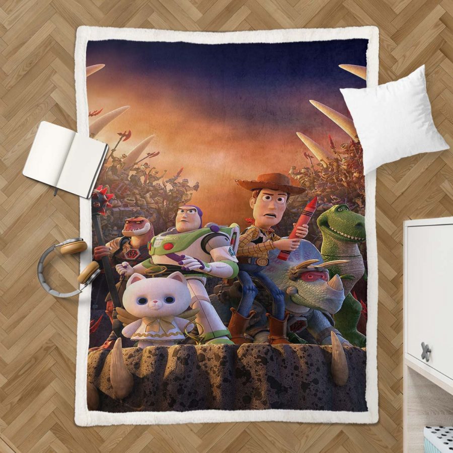 Toy Story Buzz Lightyear Woody Alle Charaktere 10 Decke - Fleecedecke – Bild 3