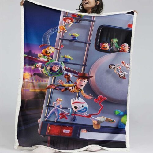 Toy Story Buzz Lightyear Woody Alle Charaktere 11 Decke - Fleecedecke