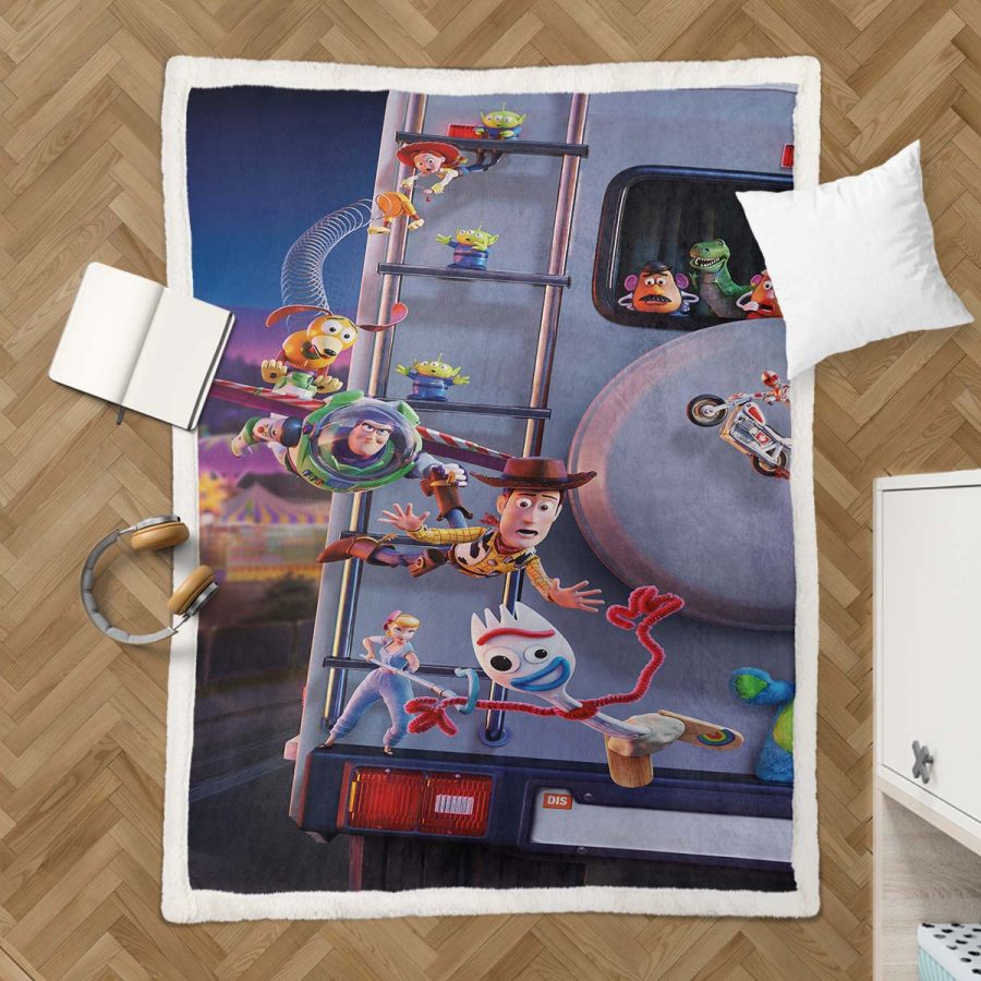 Toy Story Buzz Lightyear Woody Alle Charaktere 11 Decke - Fleecedecke – Bild 3