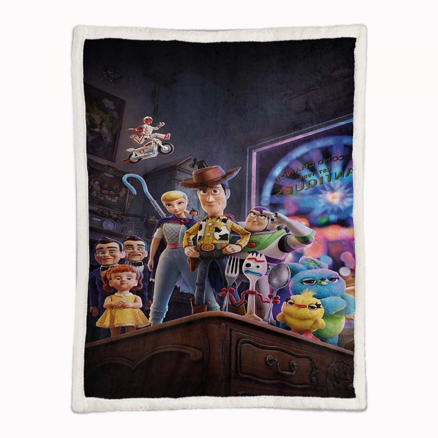 Toy Story Buzz Lightyear Woody Alle Charaktere 12 Decke - Fleecedecke – Bild 2