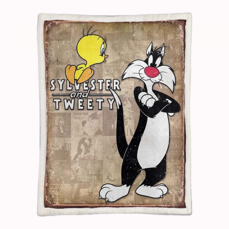 Tweety und Sylvester Looney Tunes 03 Decke - Fleecedecke – Bild 2