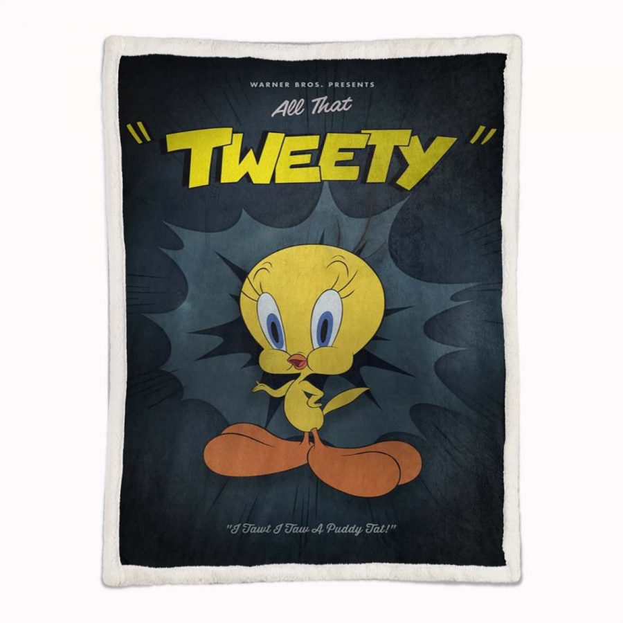 Tweety Vogel Looney Tunes 01 Decke - Fleecedecke – Bild 2