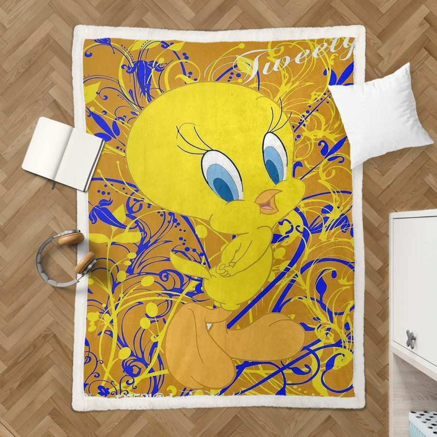 Tweety Vogel Looney Tunes 02 Decke - Fleecedecke – Bild 3