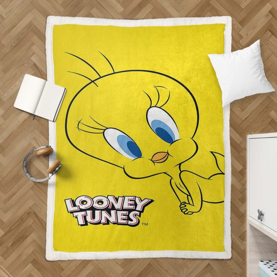 Tweety Vogel Looney Tunes 03 Decke - Fleecedecke – Bild 3