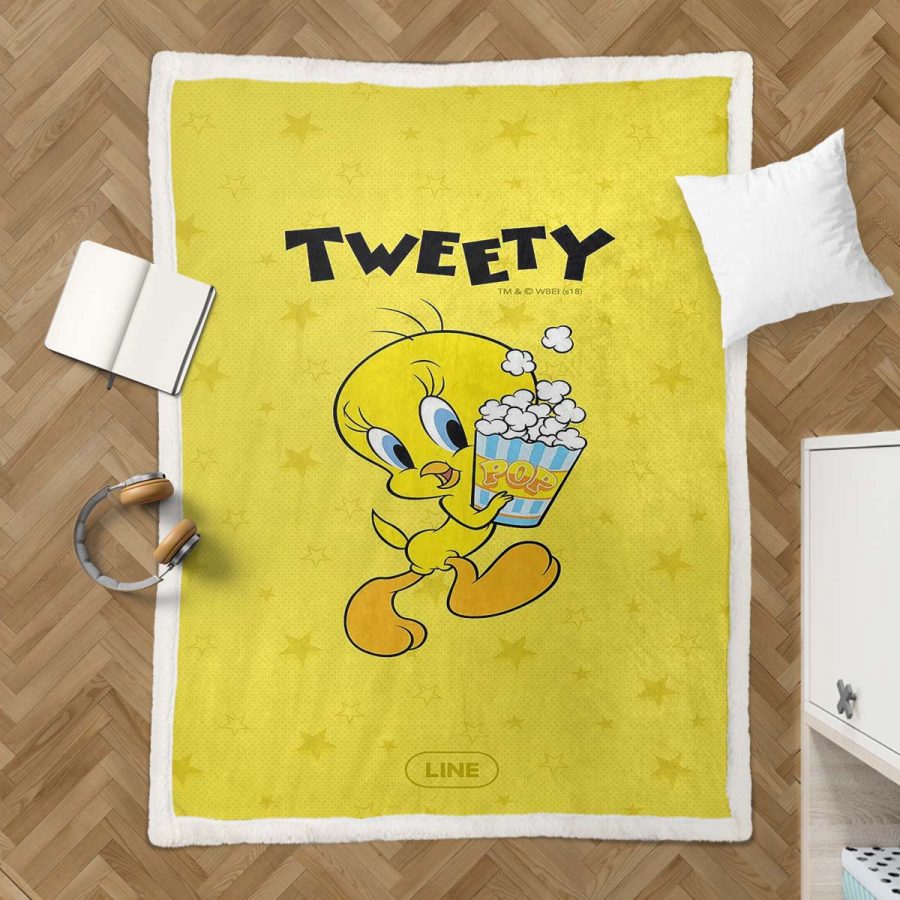 Tweety Vogel Looney Tunes 04 Decke - Fleecedecke – Bild 3