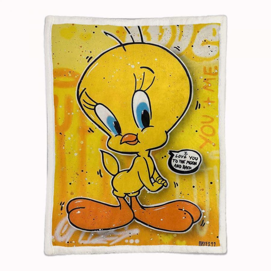 Tweety Vogel Looney Tunes 07 Decke - Fleecedecke – Bild 2