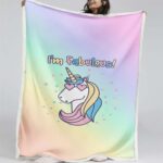 Einhorn Regenbogen Fabelhaft UC04 Decke – Fleecedecke