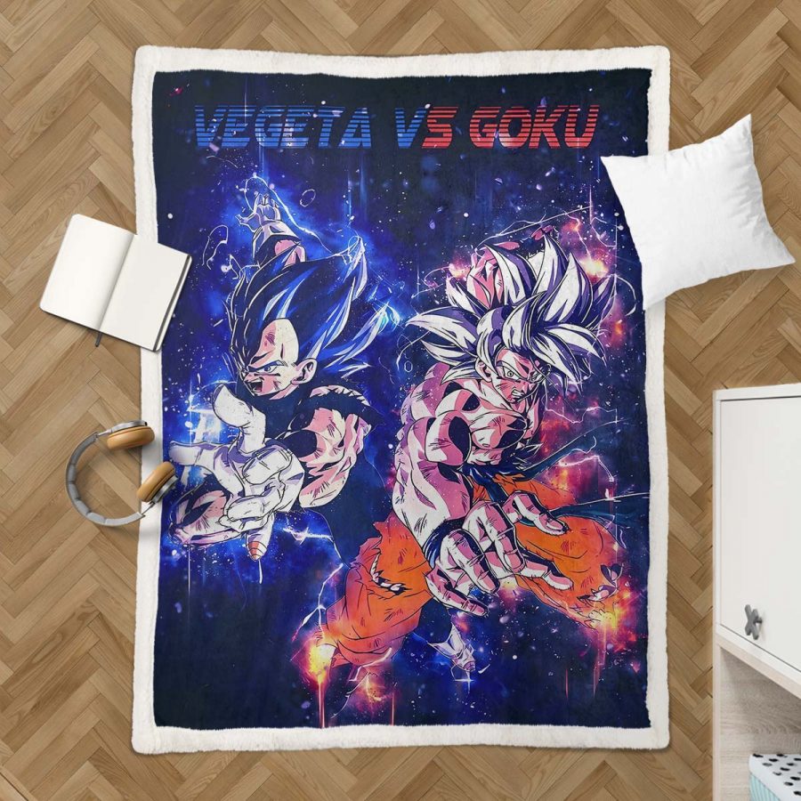 Vegeta und Son Goku Dragon Ball Decke - Fleecedecke – Bild 3