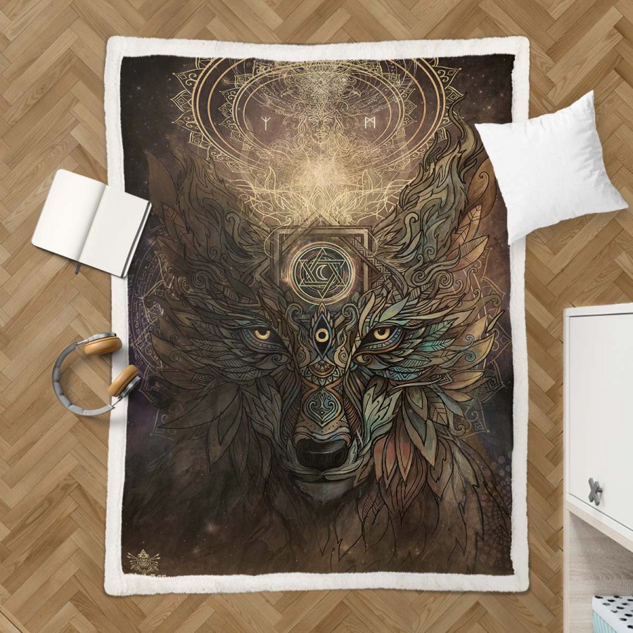 Wicca-Wolfsgeist Decke - Fleecedecke – Bild 3