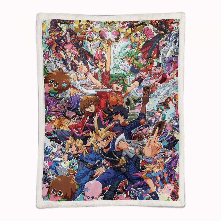 Yu Gi Oh Alle Charaktere 12 Decke - Fleecedecke – Bild 2