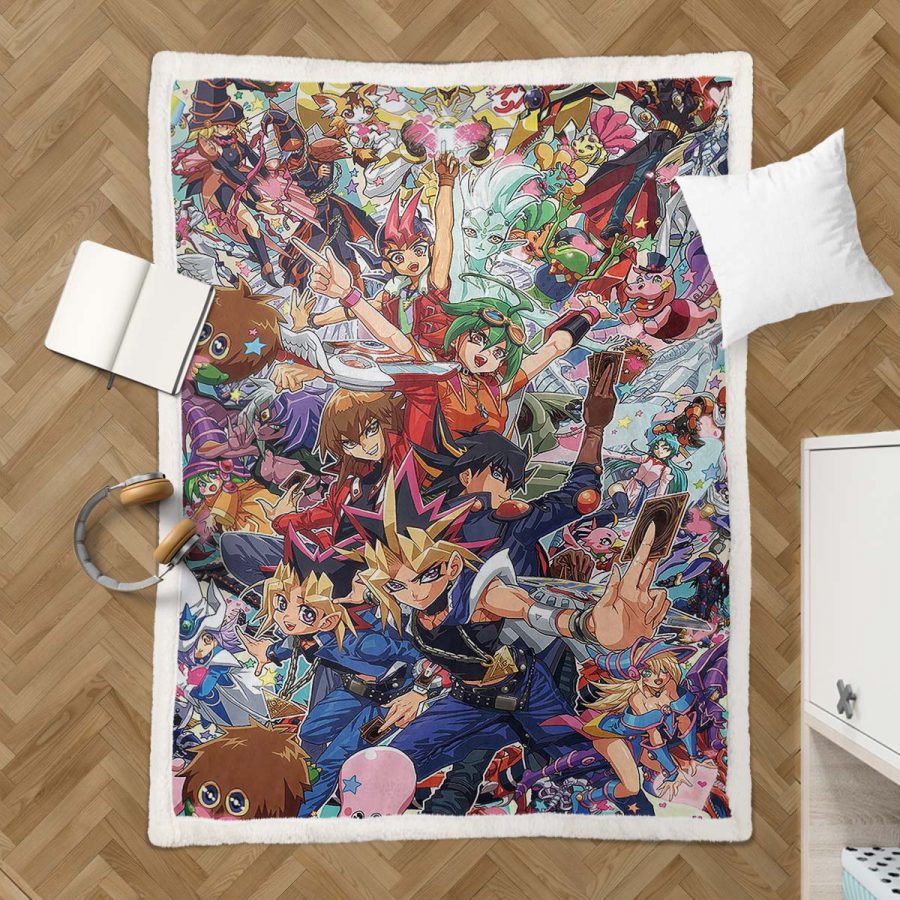 Yu Gi Oh Alle Charaktere 12 Decke - Fleecedecke – Bild 3