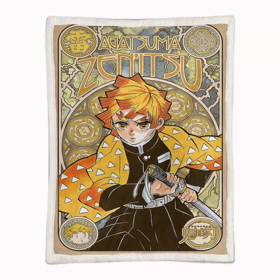 Zenitsu Demon Slayer Decke - Fleecedecke – Bild 2