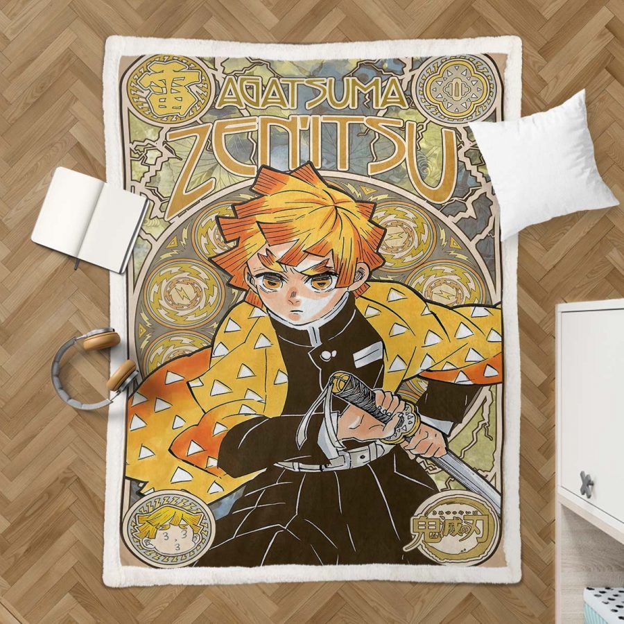 Zenitsu Demon Slayer Decke - Fleecedecke – Bild 3