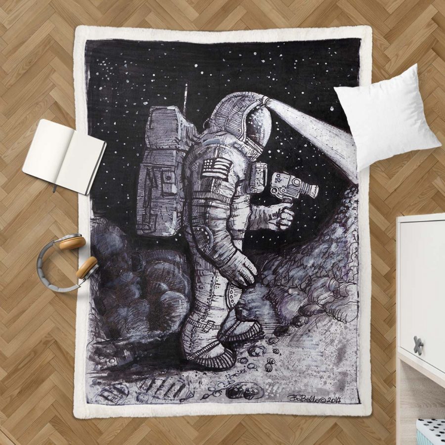 Astronaut Kosmonaut Decke - Fleecedecke – Bild 3