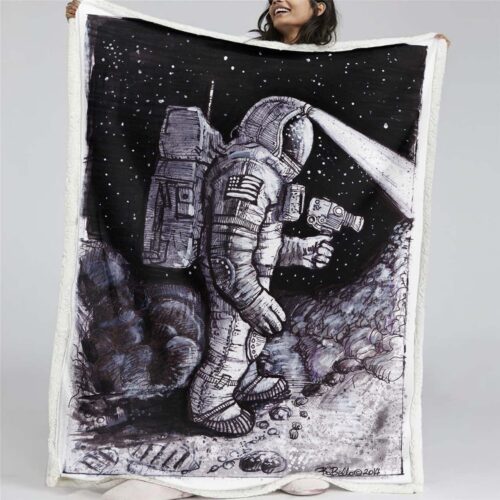 Astronaut Kosmonaut Decke - Fleecedecke