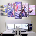 Genshin Impact Charaktere 5 Leinwandbilder