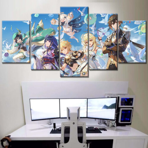 Genshin Impact Alle Charaktere 13 Leinwandbilder