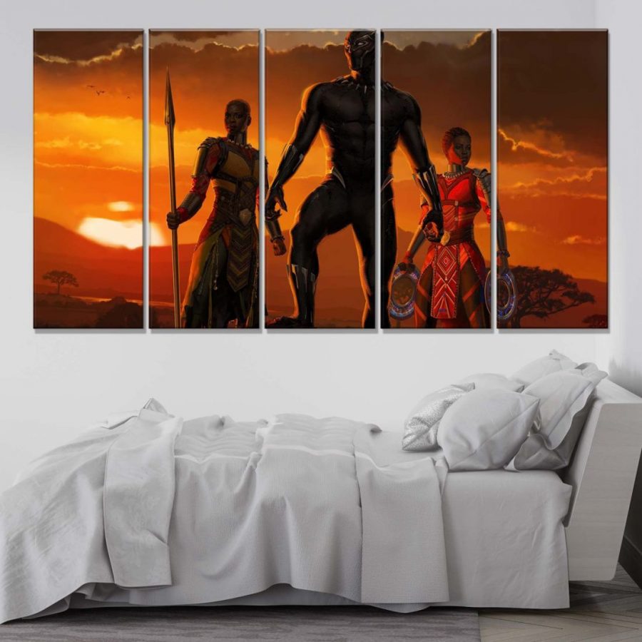 Black Panther Charaktere 5 Leinwandbilder – Bild 2