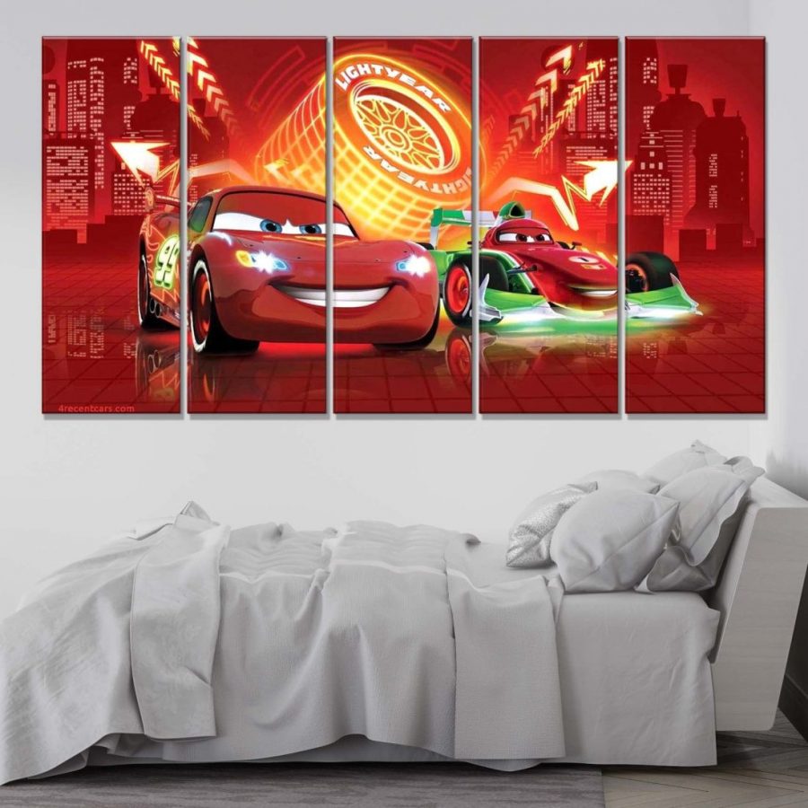 Lightning McQueen Disney Cars 17 Leinwandbilder – Bild 2