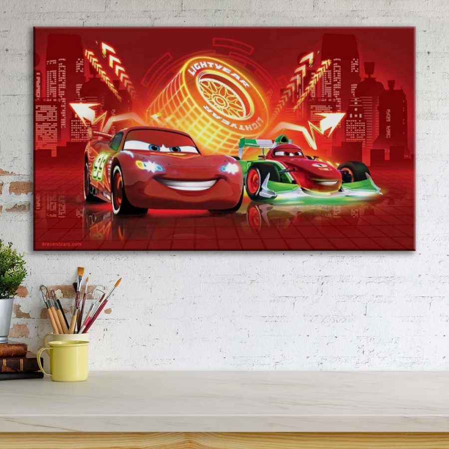 Lightning McQueen Disney Cars 17 Leinwandbilder – Bild 3