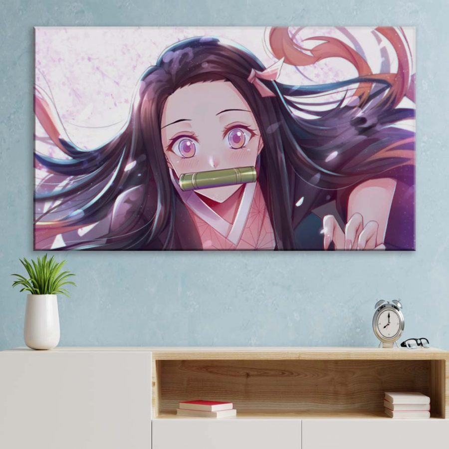 Nezuko Demon Slayer Kimetsu No Yaiba 9 Leinwandbilder – Bild 3