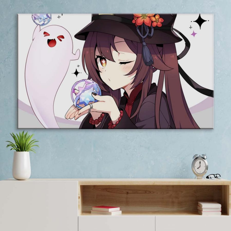 Hu Tao Genshin Impact 3 Leinwandbilder – Bild 3