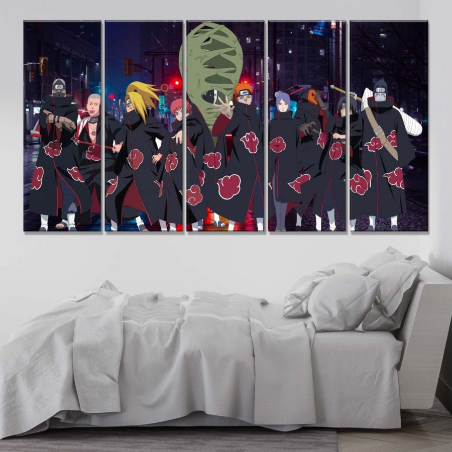 Akatsuki Alle Charaktere 3 Leinwandbilder – Bild 2