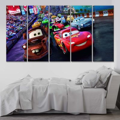 Alternative view of Disney Cars Alle Charaktere 5 Leinwandbilder