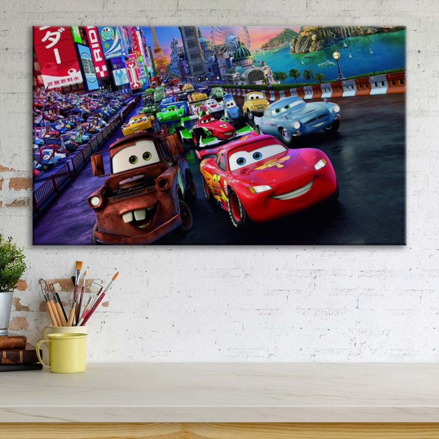 Disney Cars Alle Charaktere 5 Leinwandbilder – Bild 3