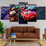 Disney Cars Alle Charaktere 5 Leinwandbilder