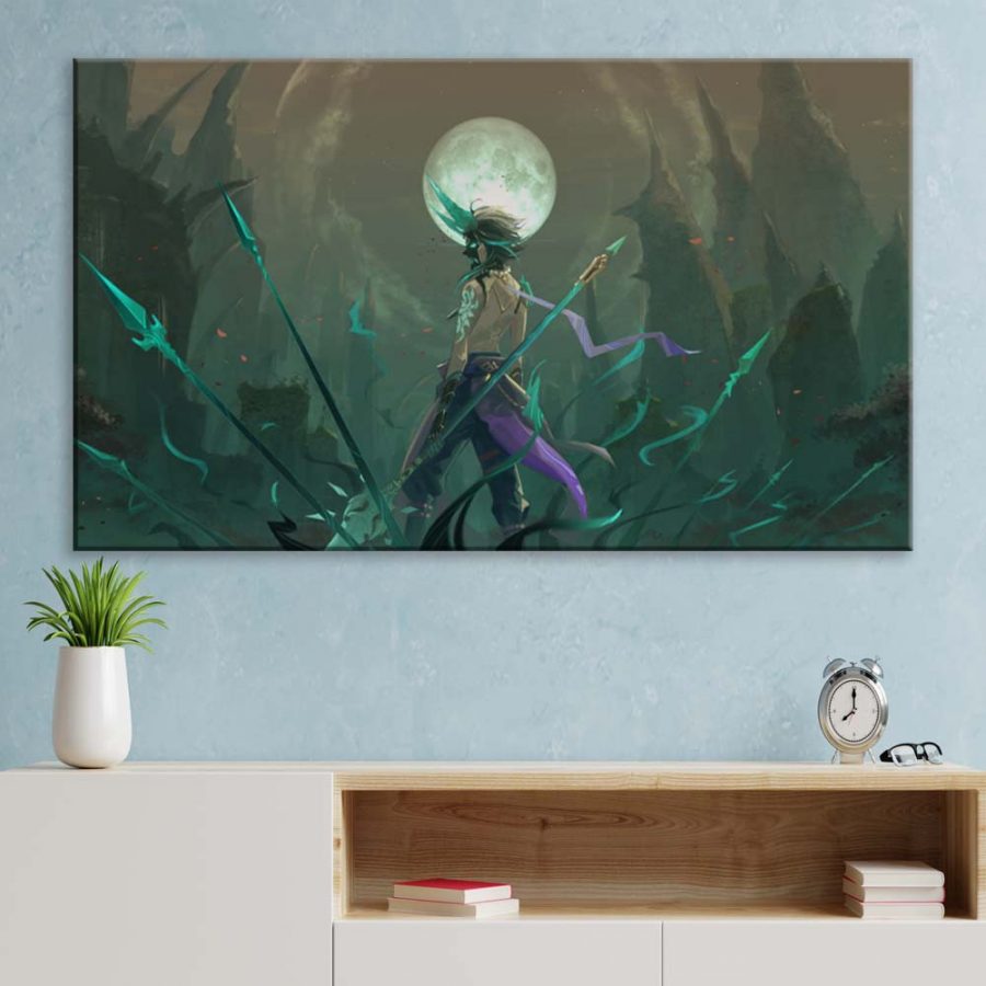 Xiao Genshin Impact 3 Leinwandbilder – Bild 3