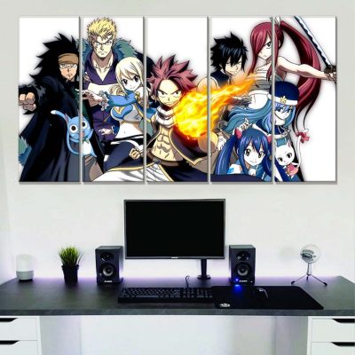 Alternative view of Fairy Tail Alle Charaktere 8 Leinwandbilder