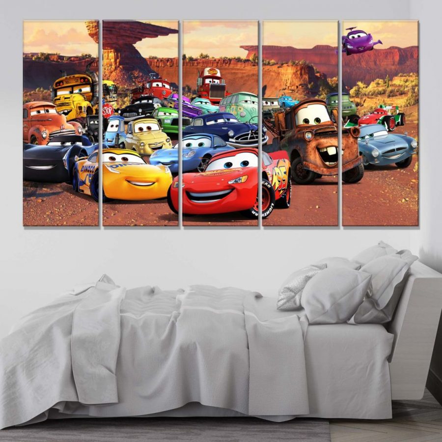 Disney Cars Alle Charaktere 9 Leinwandbilder – Bild 2