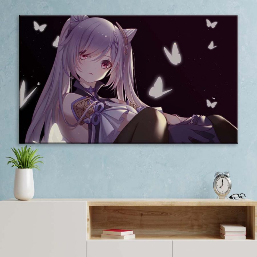 Keqing Genshin Impact 4 Leinwandbilder – Bild 3