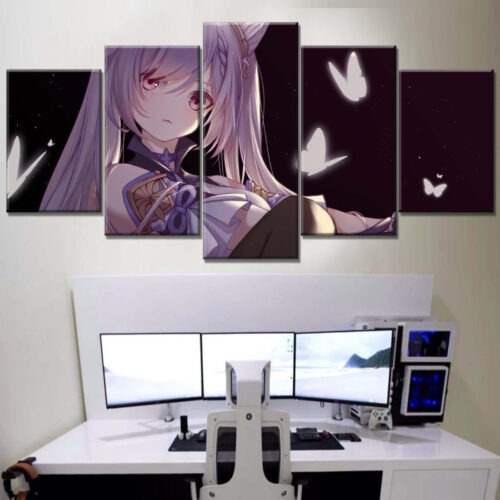 Keqing Genshin Impact 4 Leinwandbilder