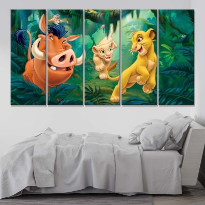 Alternative view of Simba König der Löwen 4 Leinwandbilder