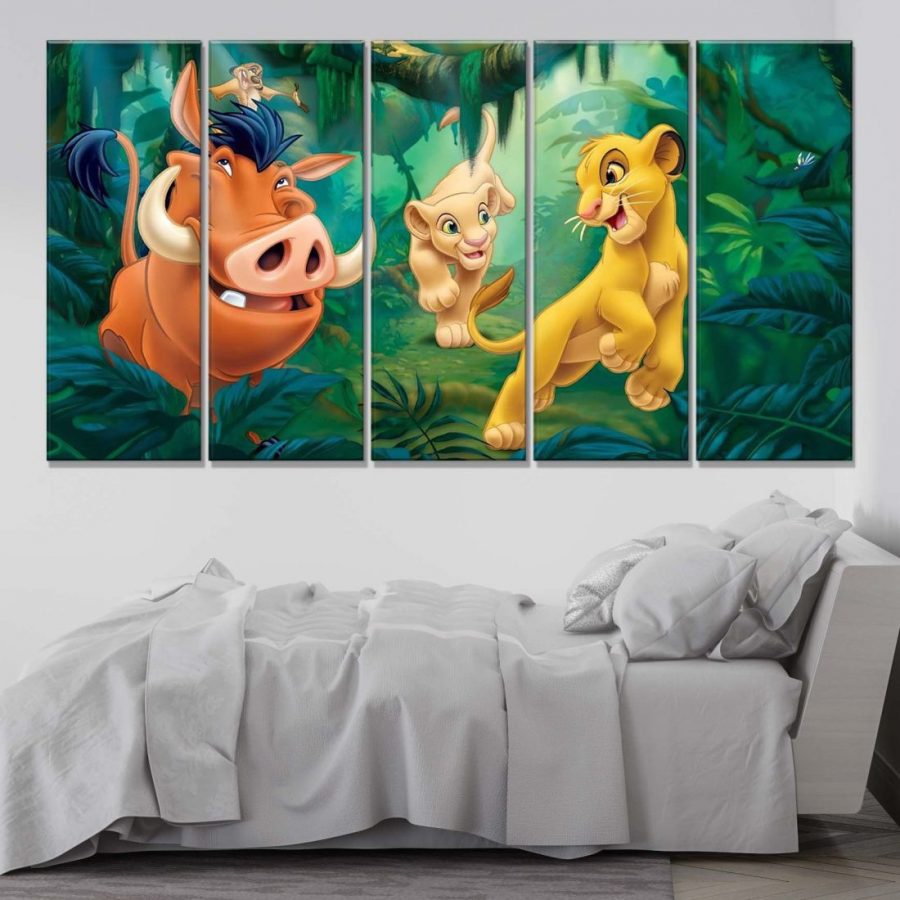 Simba König der Löwen 4 Leinwandbilder – Bild 2