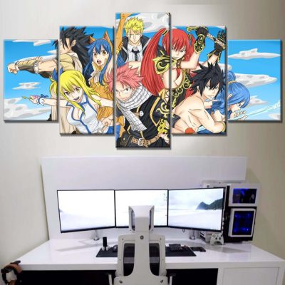 Fairy Tail Alle Charaktere 2 Leinwandbilder