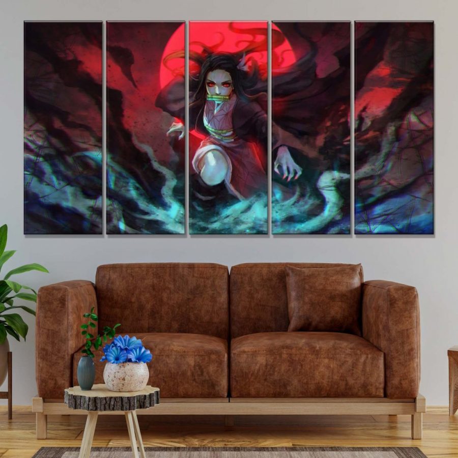 Nezuko Demon Slayer Kimetsu No Yaiba 10 Leinwandbilder – Bild 2