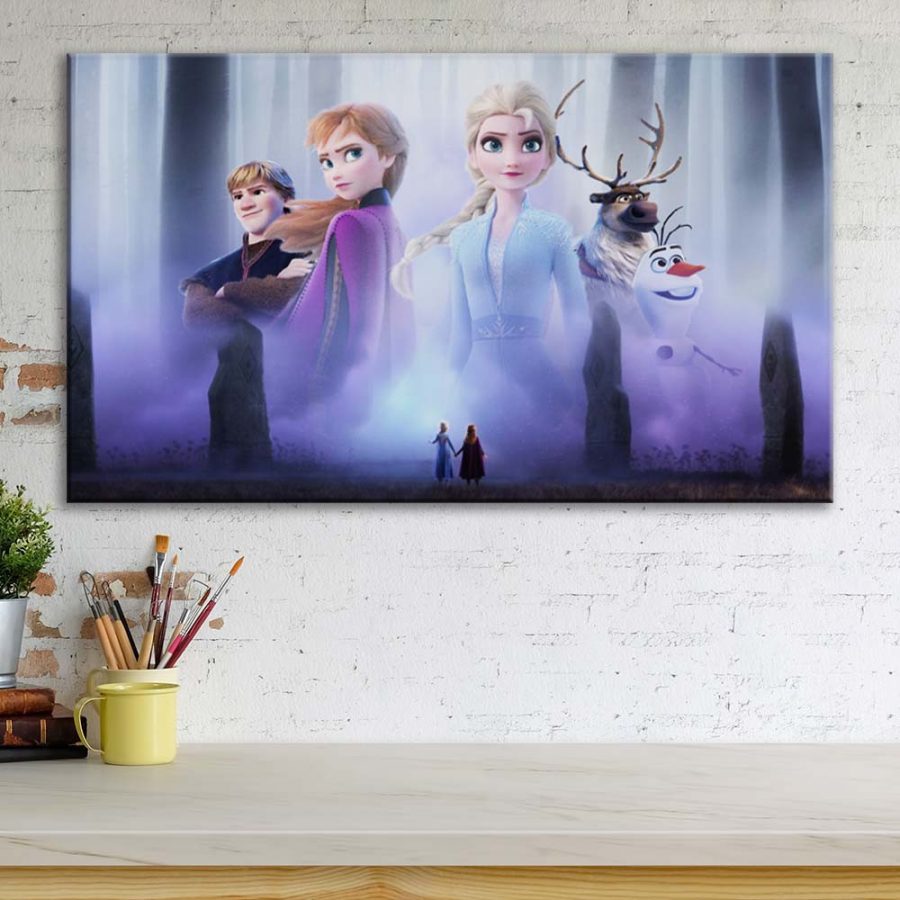 Frozen Disney Alle Charaktere 6 Leinwandbilder – Bild 3