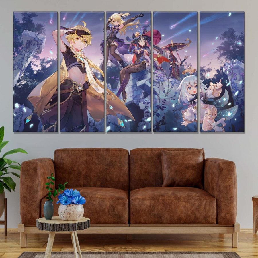 Genshin Impact Alle Charaktere 14 Leinwandbilder – Bild 2