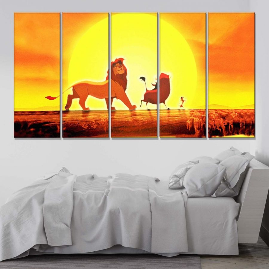 Simba König der Löwen 7 Leinwandbilder – Bild 2